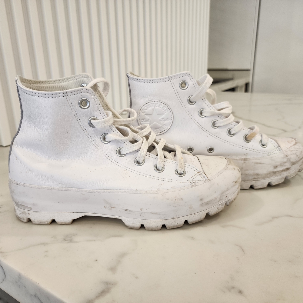 White High-Top Women's Sneakers
